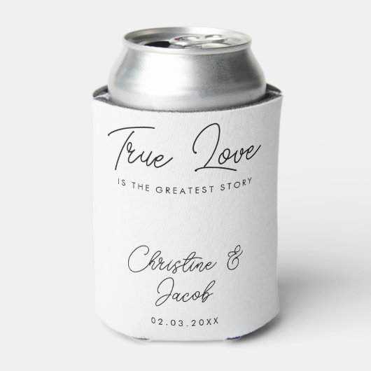 huwelijksgunst simpelweg elegant modern blikjeskoeler (Blikje Voorkant)