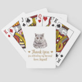 Huwelijksgunst speelkaarten met kat (Achterkant)
