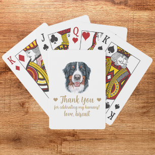Huwelijksgunst speelkaarten voor honden