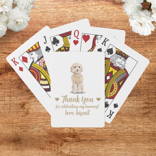 Huwelijksgunst speelkaarten voor honden