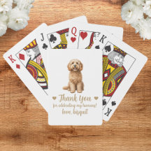 Huwelijksgunst speelkaarten voor honden