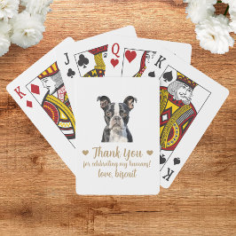 Huwelijksgunst speelkaarten voor honden