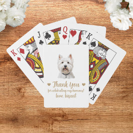 Huwelijksgunst speelkaarten voor honden