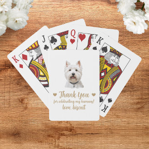 Huwelijksgunst speelkaarten voor honden
