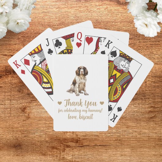 Huwelijksgunst speelkaarten voor honden