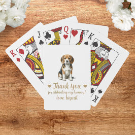 Huwelijksgunst speelkaarten voor honden