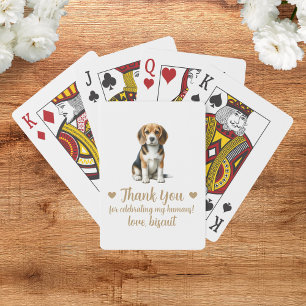 Huwelijksgunst speelkaarten voor honden