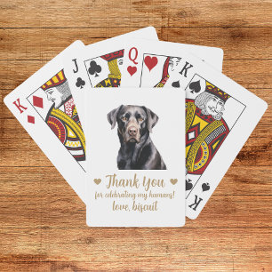Huwelijksgunst speelkaarten voor honden