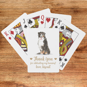 Huwelijksgunst speelkaarten voor honden