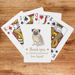 Huwelijksgunst speelkaarten voor honden