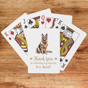 Huwelijksgunst speelkaarten voor honden