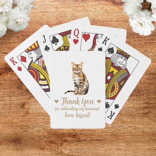 Huwelijksgunst speelkaarten voor katten