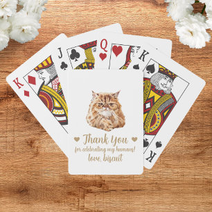 Huwelijksgunst speelkaarten voor katten