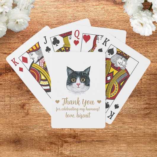 Huwelijksgunst speelkaarten voor katten