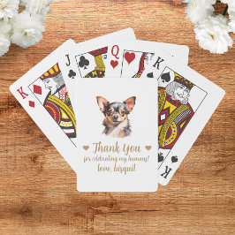 Huwelijksgunst spelkaarten voor honden pokerkaarten
