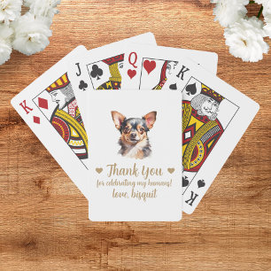 Huwelijksgunst spelkaarten voor honden pokerkaarten