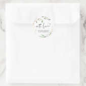 Huwelijksgunst Treat Bag Jam Met Liefde Eucalyptus Ronde Sticker (Tas)