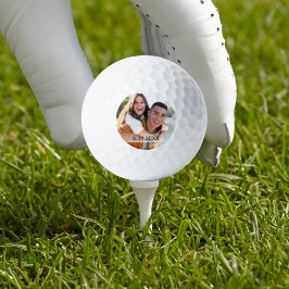 Huwelijksgunst voor golfers Verloving foto van kop Golfballen