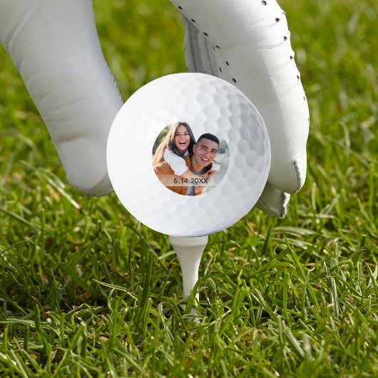 Huwelijksgunst voor golfers Verloving foto van kop Golfballen