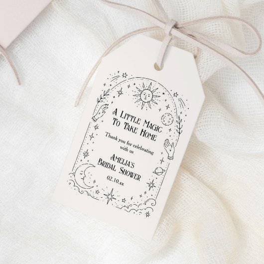 Huwelijksgunst voor Hemelse Halloween Bruiloft Cadeaulabel