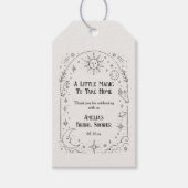 Huwelijksgunst voor Hemelse Halloween Bruiloft Cadeaulabel (Voorkant)