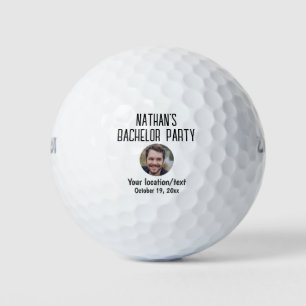 Huwelijksgunst voor vrijgezellenfeest bruidegom fo golfballen