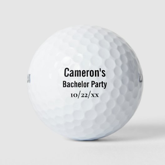 Huwelijksgunst voor vrijgezellenfeest golfballen (Voorkant)