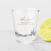 Huwelijksgunst Washington DC Gepersonaliseerd Proo Shot Glas (Voorkant)