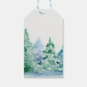 Huwelijksgunst Waterverf Wild Forest Mountain Lake Cadeaulabel (Achterkant)