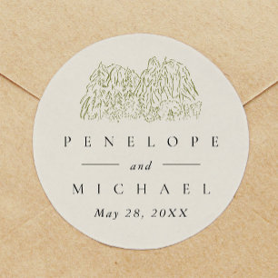 Huwelijksgunst Yosemite National Park Ronde Sticker