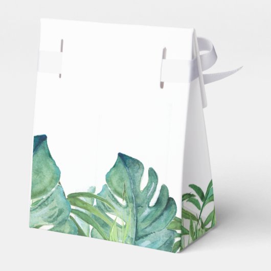 Huwelijksgunstdozen Waterverf Palmenbladeren Bedankdoosjes (Achterkant)