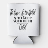 Huwelijksgunsten, Bierkoekjes, Bruidsfeestgeschenk Blikjeskoeler (Voorkant)