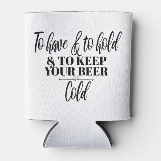 Huwelijksgunsten, Bierkoekjes, Bruidsfeestgeschenk Blikjeskoeler (Voorkant)