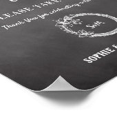 Huwelijksgunsten Black Wedding Sign Poster (Hoek)