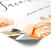 Huwelijksgunsten bord met Rustic Earth Florals Poster (Hoek)