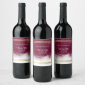 Huwelijksgunsten elegant wijn etiket (Flessen)