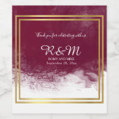 Huwelijksgunsten elegant wijn etiket (Enkel label)