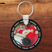 Huwelijksgunsten foto tekst Cadeaus onder $4 Sleutelhanger (Voorkant)