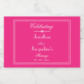 Huwelijksgunsten Namen Chic Elegant Roze Mini Likeurfles Etiket (Enkel label)