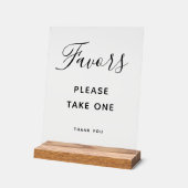 Huwelijksgunsten neem alsjeblieft één tafel acryl bord (Hoek)