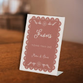 Huwelijksgunsten Neem een Papel Picado Mexicaans Reclamebord Met Voetstuk