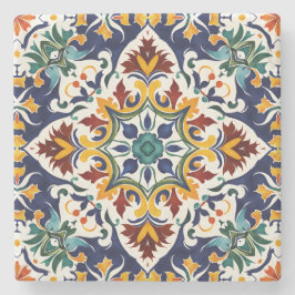 Huwelijksgunsten Talavera blauw Mexicaans tegel Stenen Onderzetter