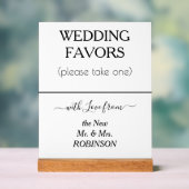 Huwelijksgunsten Wit Zwart NAAM Acryl Bord (Neutraal)