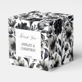 Huwelijksgunsten zwart-wit snoep bedankdoosjes (Voorkant Zijde)