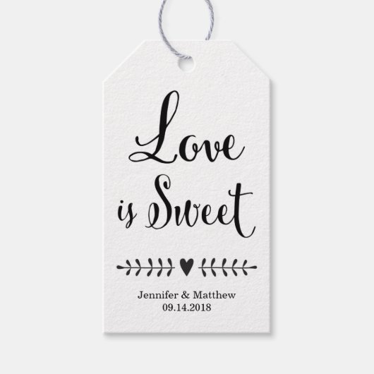 Huwelijksgunstlabels / Kraft huwelijksgunstlabels Cadeaulabel (Voorkant)