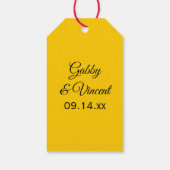 Huwelijksgunstlabels met heldere herfstbladeren cadeaulabel (Achterkant)