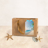 Huwelijksgunstlabels voor het strand cadeaulabel