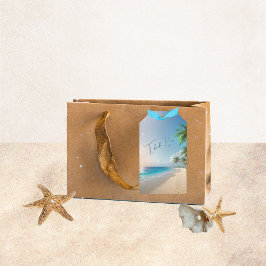 Huwelijksgunstlabels voor het strand cadeaulabel