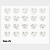 Huwelijksgunststicker Set Botanische Groene Hart Sticker (Vel)