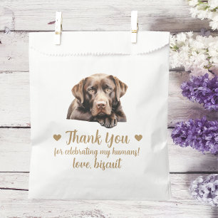 Huwelijksgunstzak voor honden bedankzakje
